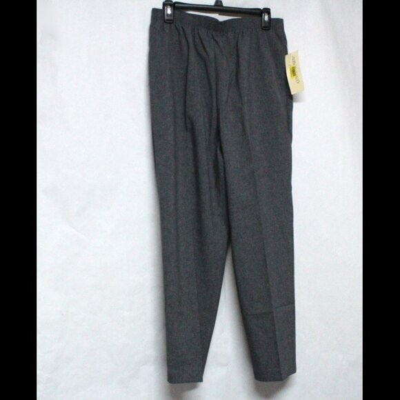 Older NWT Women's Size 14P Gray Elastic Waist Pull On Allison Daley Pants - Picture 1 of 9